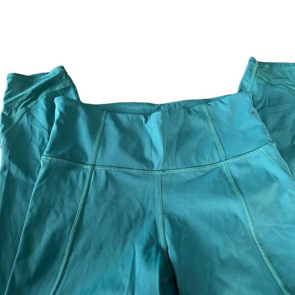 Athleta salutation cropped teal leggings size small - Picture 2 of 7